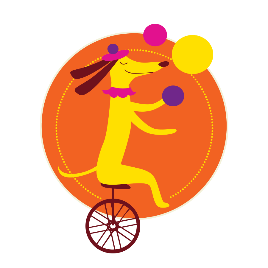 Animated cartoon dog