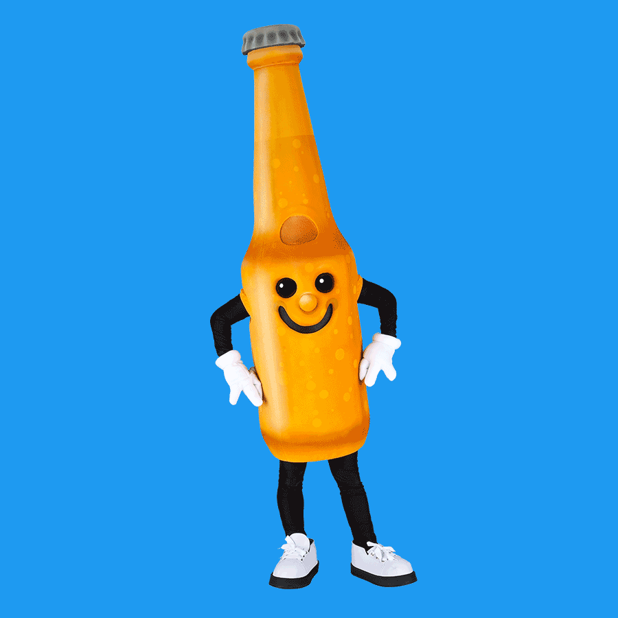 Animated cartoon bottle